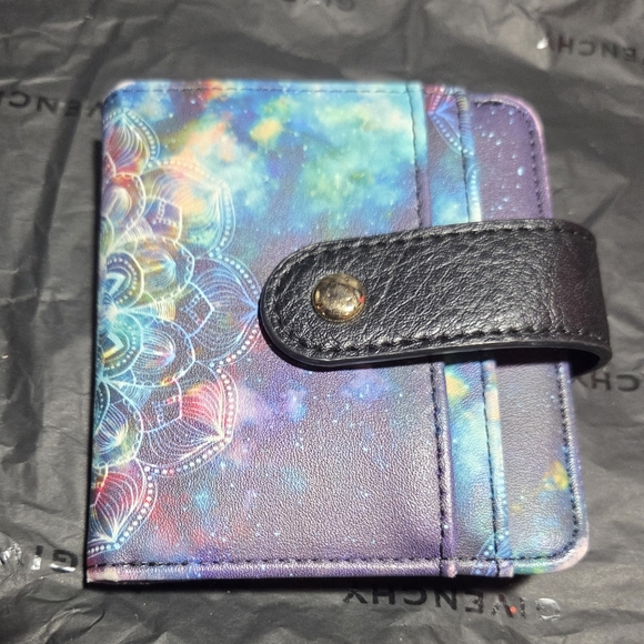 None Handbags - Colorful Galaxy Print Women's Wallet